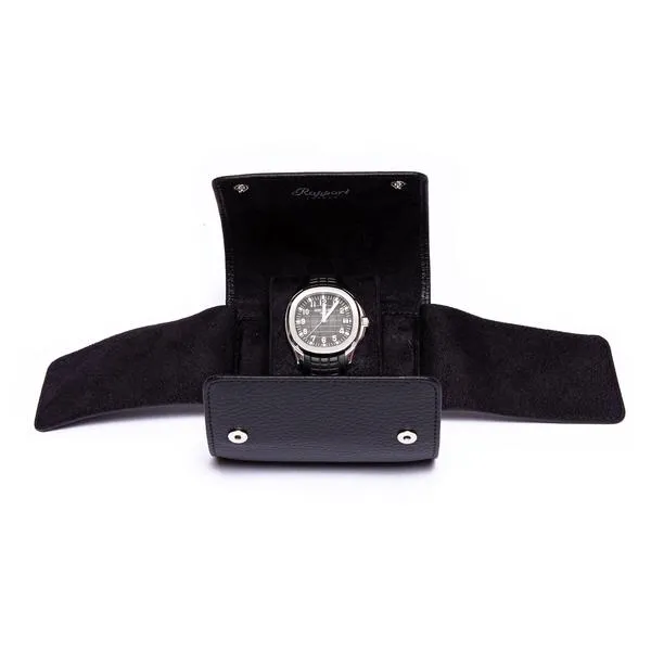 Rapport - Berkeley Single Watch Roll in Black Leather | D190