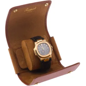 Rapport - Berkeley Single Watch Roll in Brown Leather | D191