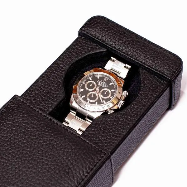 Rapport - Berkeley Single Watch Slipcase in Black Leather | D160