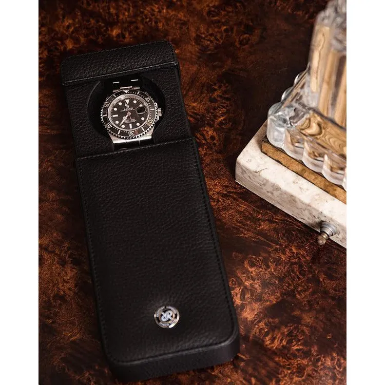 Rapport - Berkeley Single Watch Slipcase in Black Leather | D160