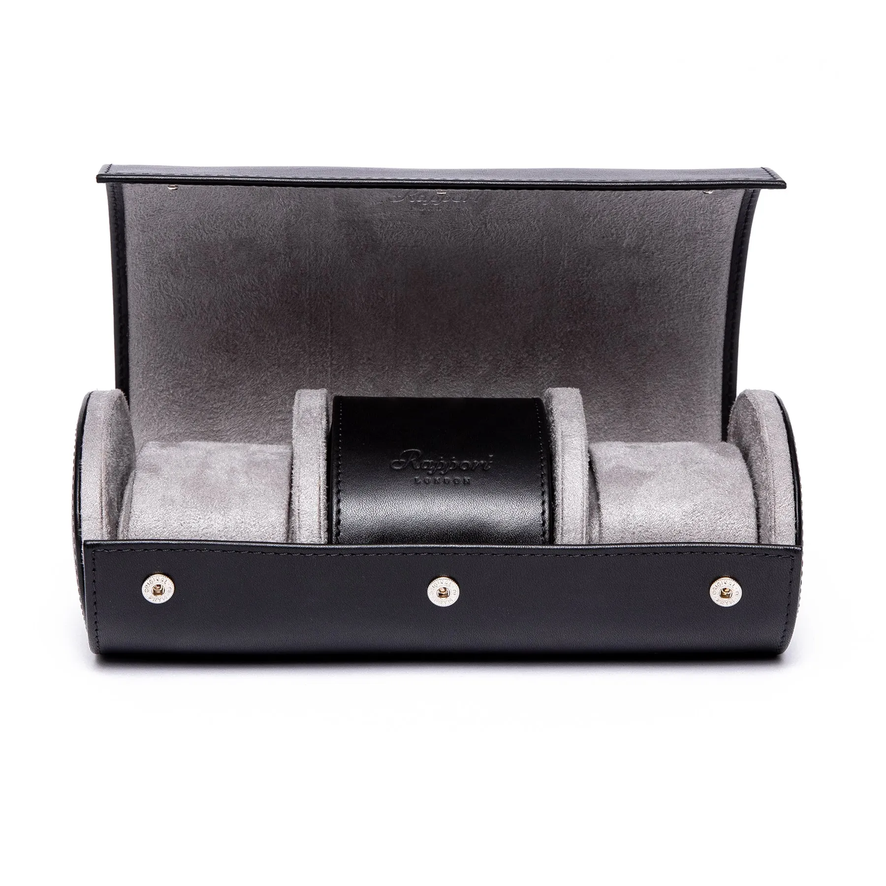 Rapport - Hyde Park Multi Watch Roll in Black Leather | D281