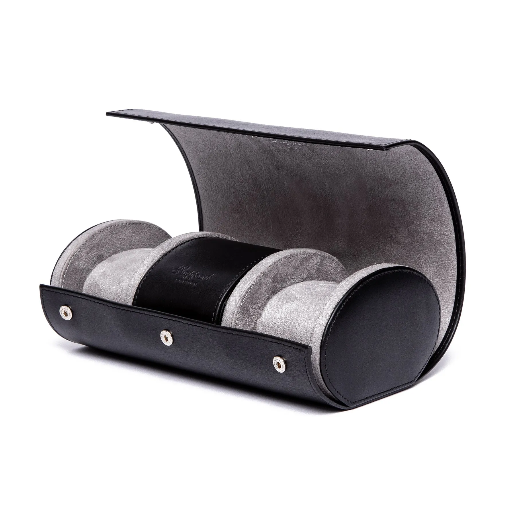 Rapport - Hyde Park Multi Watch Roll in Black Leather | D281