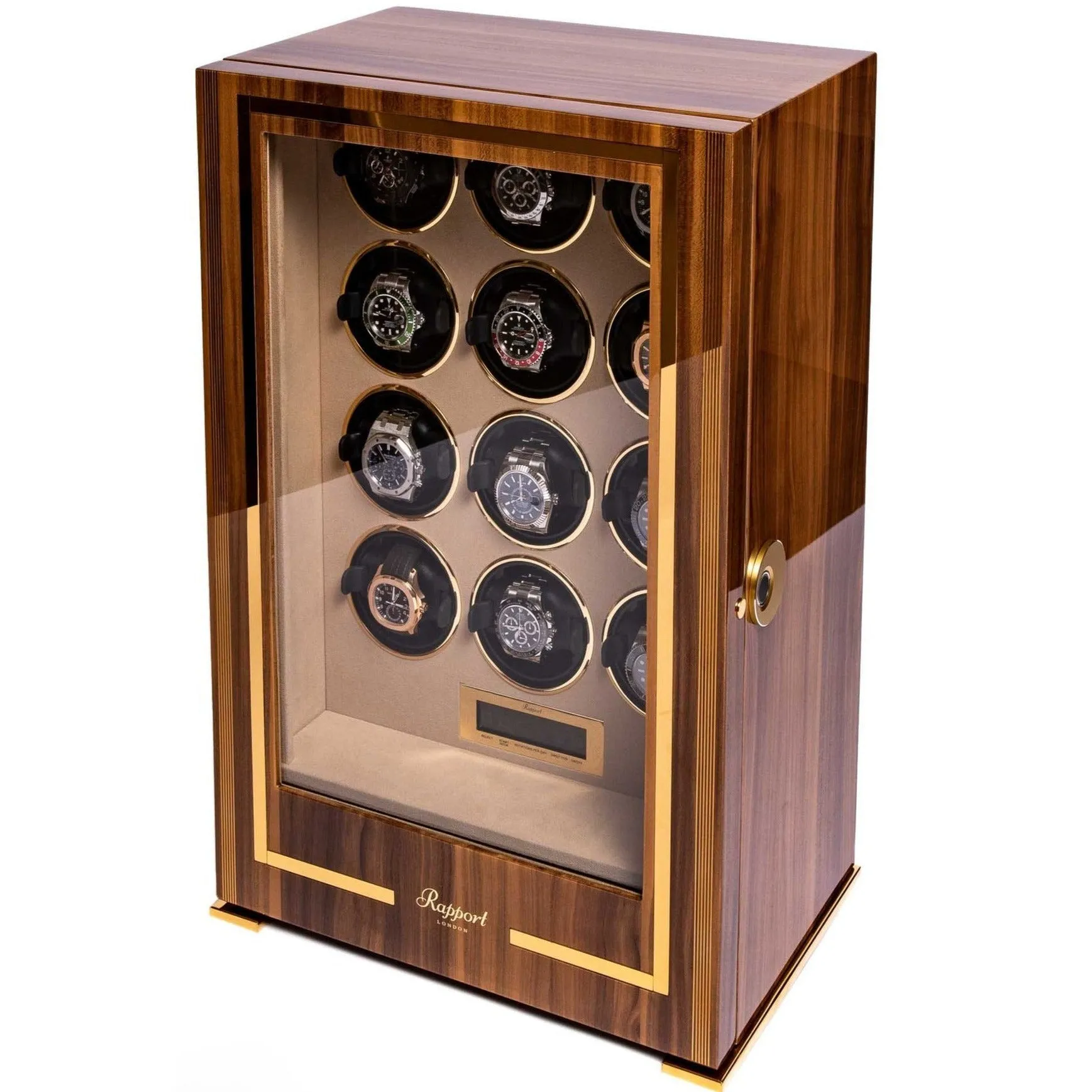 Rapport - Paramount 12-Unit Watch Winder in Walnut | W312