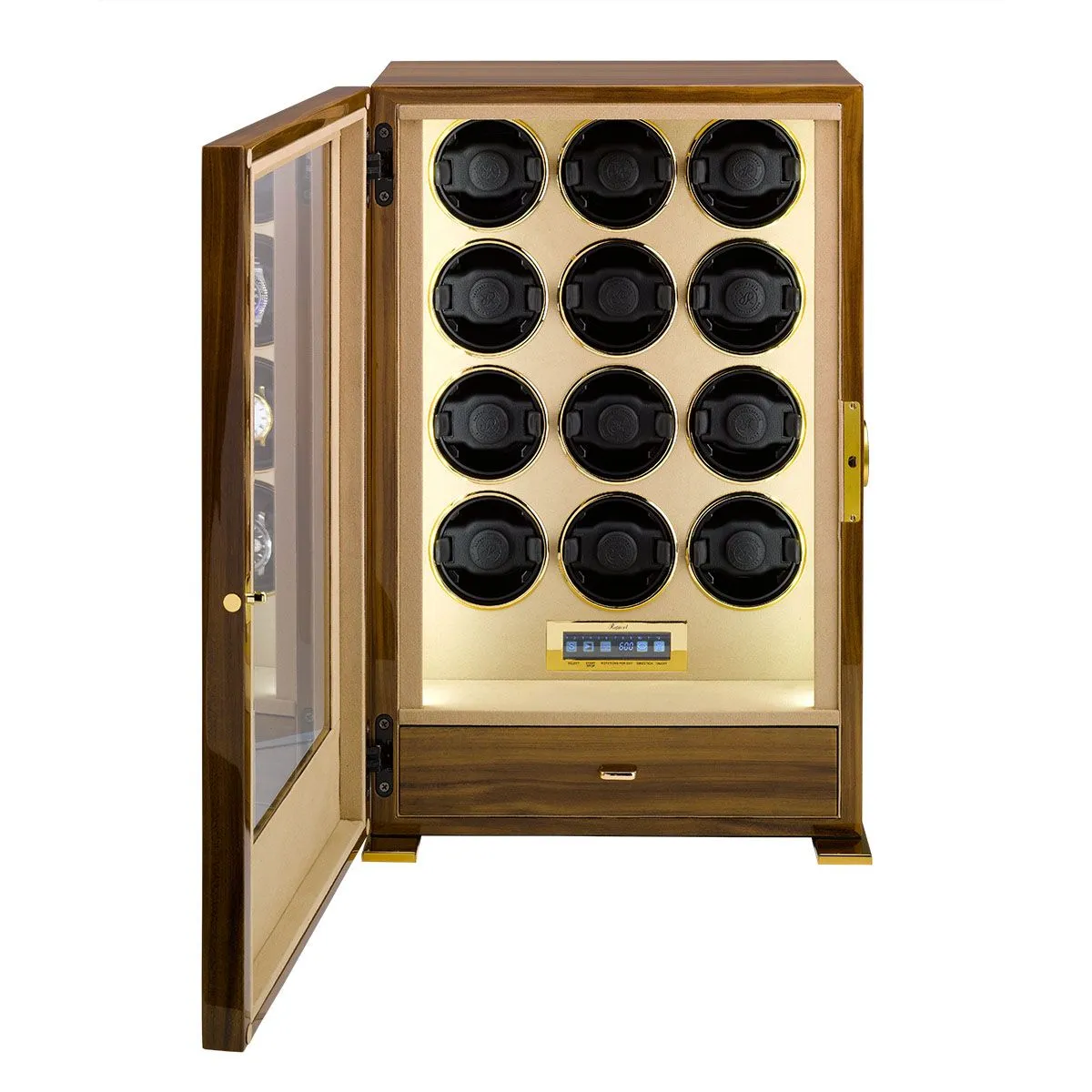 Rapport - Paramount 12-Unit Watch Winder in Walnut | W312