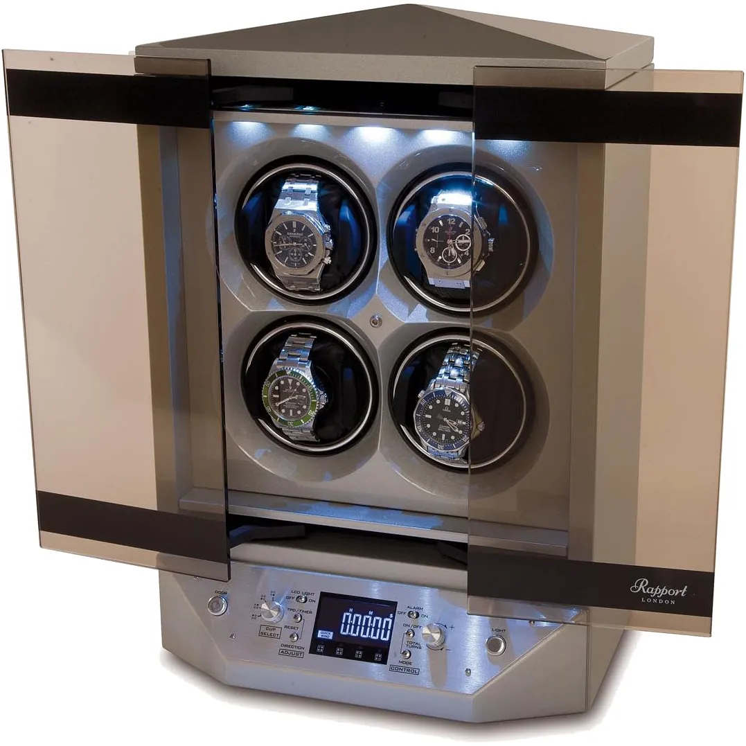 Rapport - Templar Watch Winder Quad in Silver | W310