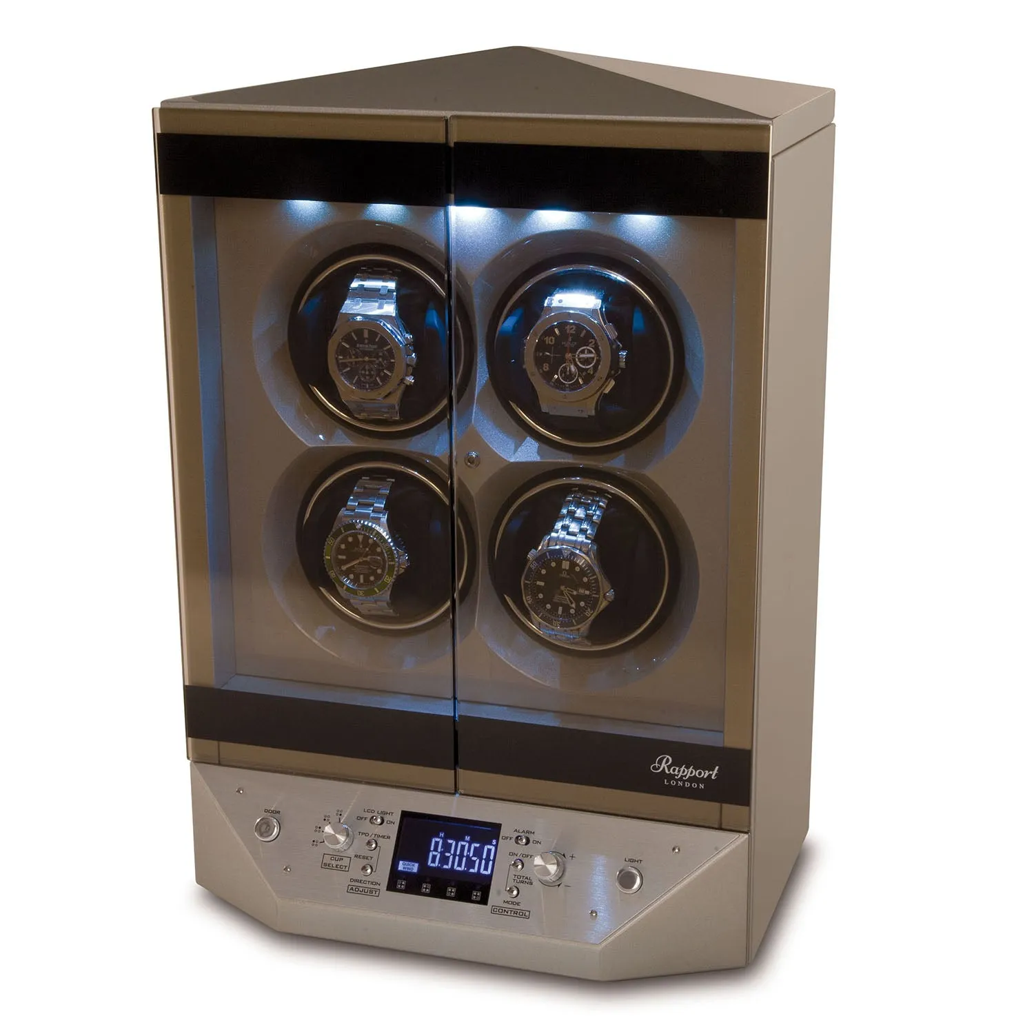 Rapport - Templar Watch Winder Quad in Silver | W310