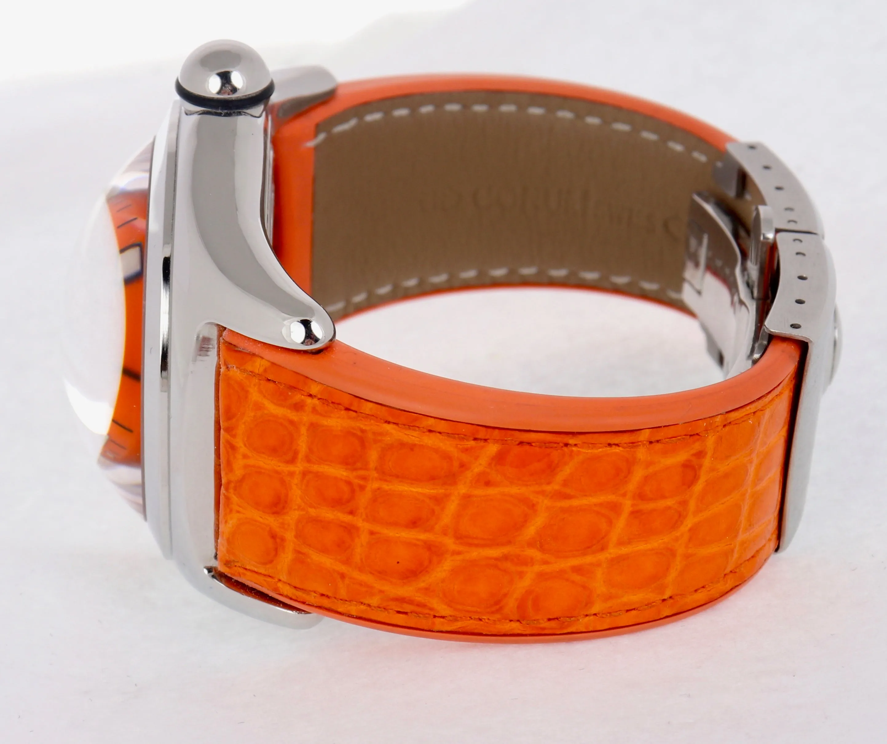 Rare Corum Boutique Bubble Orange Automatic 45mm Date 82.150.20 Rubber Watch