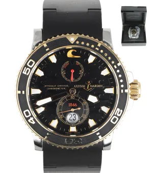 RARE Ulysse Nardin Maxi Marine Two-Tone Diver 18K Gold Stainless 42.7mm 263-33
