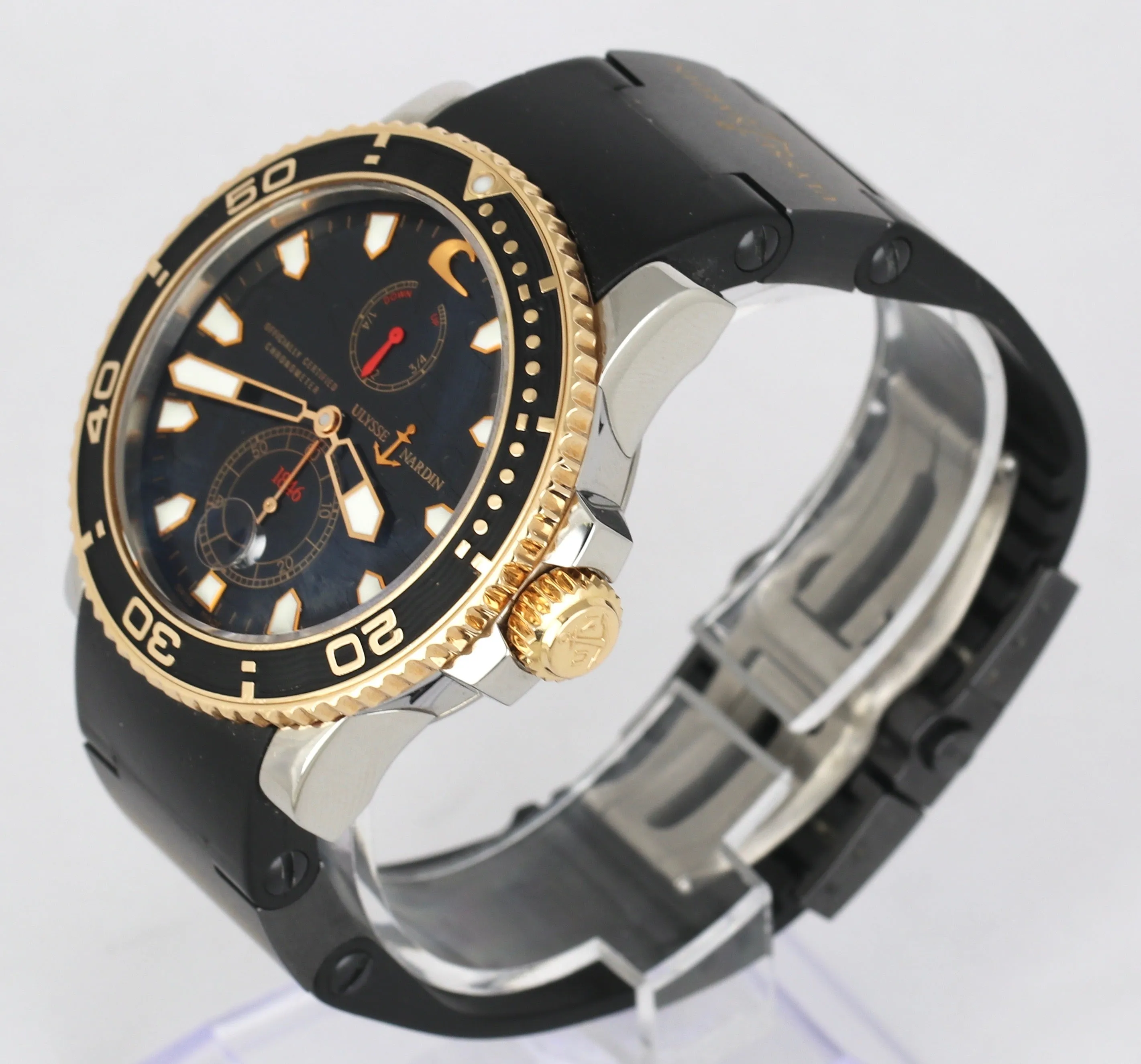 RARE Ulysse Nardin Maxi Marine Two-Tone Diver 18K Gold Stainless 42.7mm 263-33