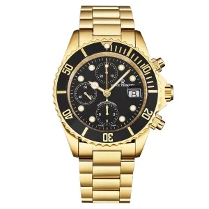 Revue Thommen Men's 'Diver' Black Dial Stainless Steel Chronograph Swiss Automatic Watch 17571.6117