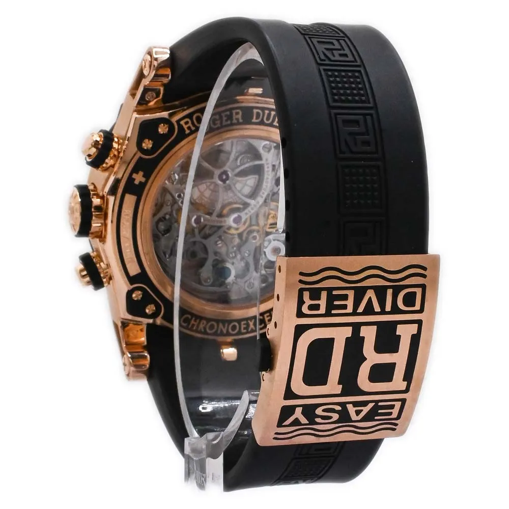 Roger Dubuis Men's Easy Diver Rose Gold 46mm White Chronograph Dial Watch Reference #: