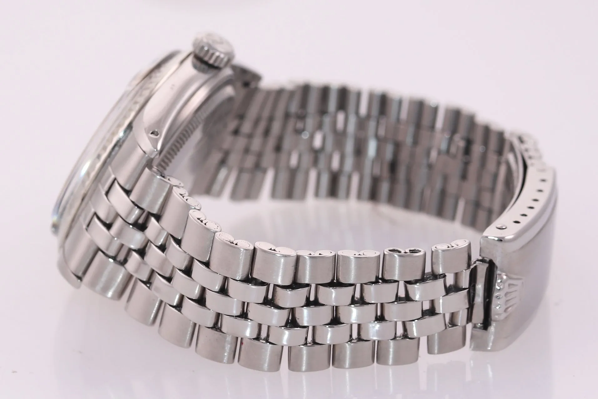 Rolex DateJust 1601 Steel Sigma Silver Pie Pan Dial Jubilee Watch Box