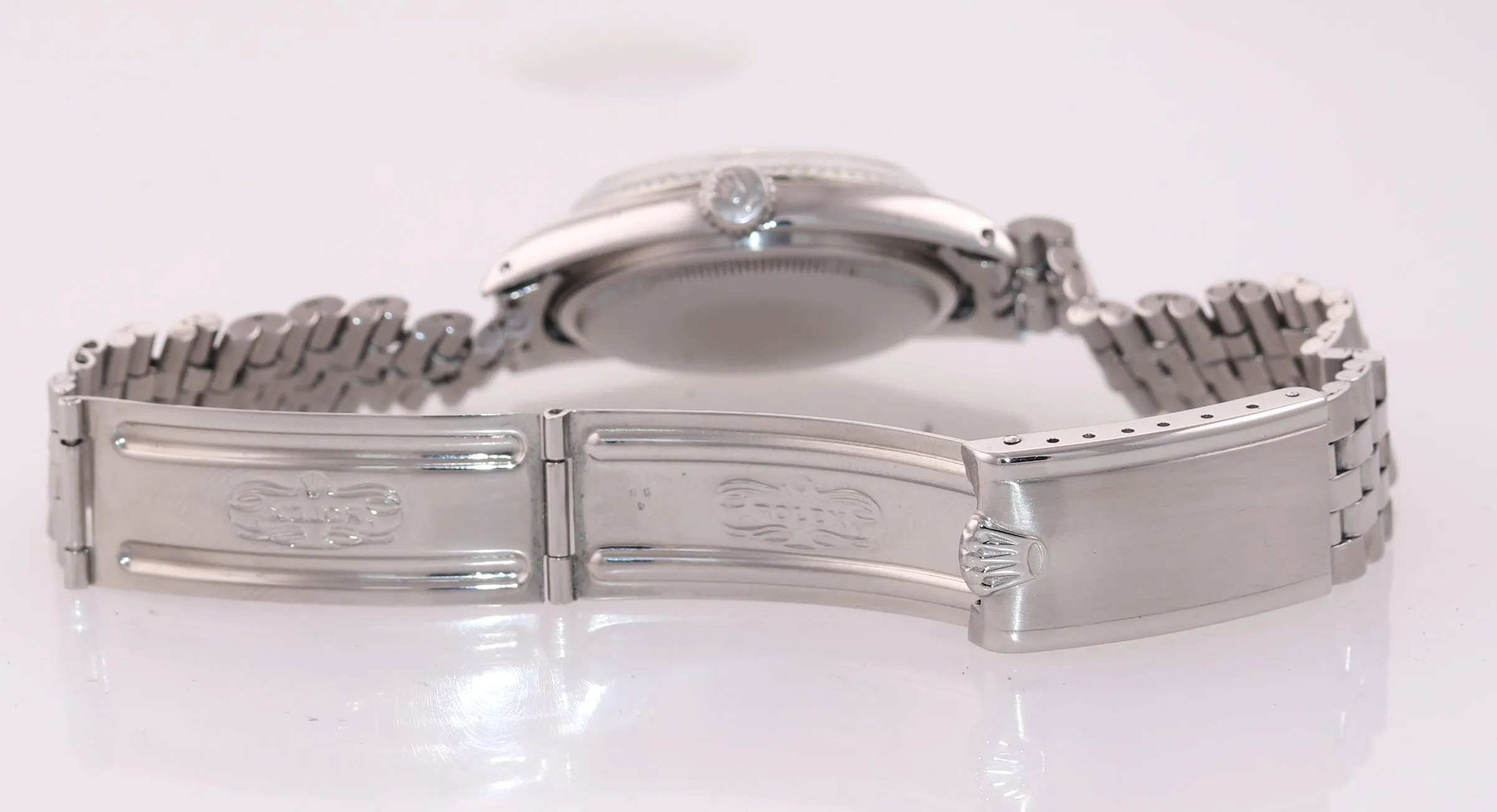 Rolex DateJust 1601 Steel Sigma Silver Pie Pan Dial Jubilee Watch Box