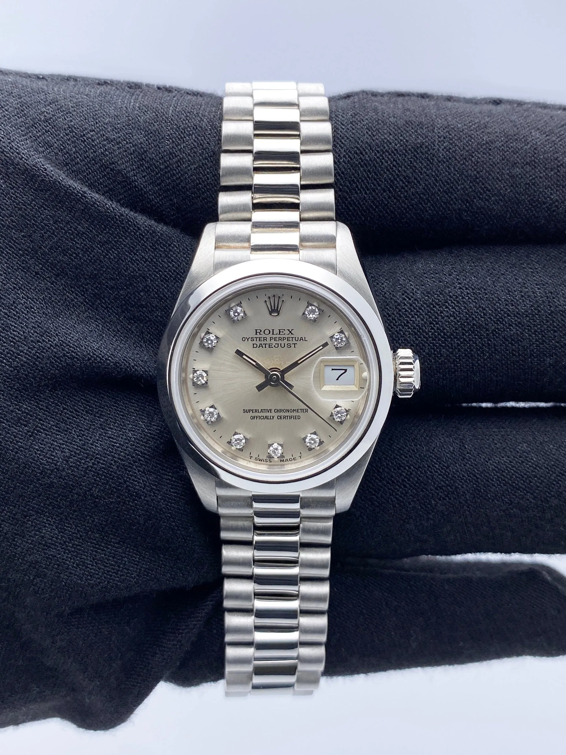 Rolex Datejust 69166 Diamond Dial Ladies Watch Box Papers