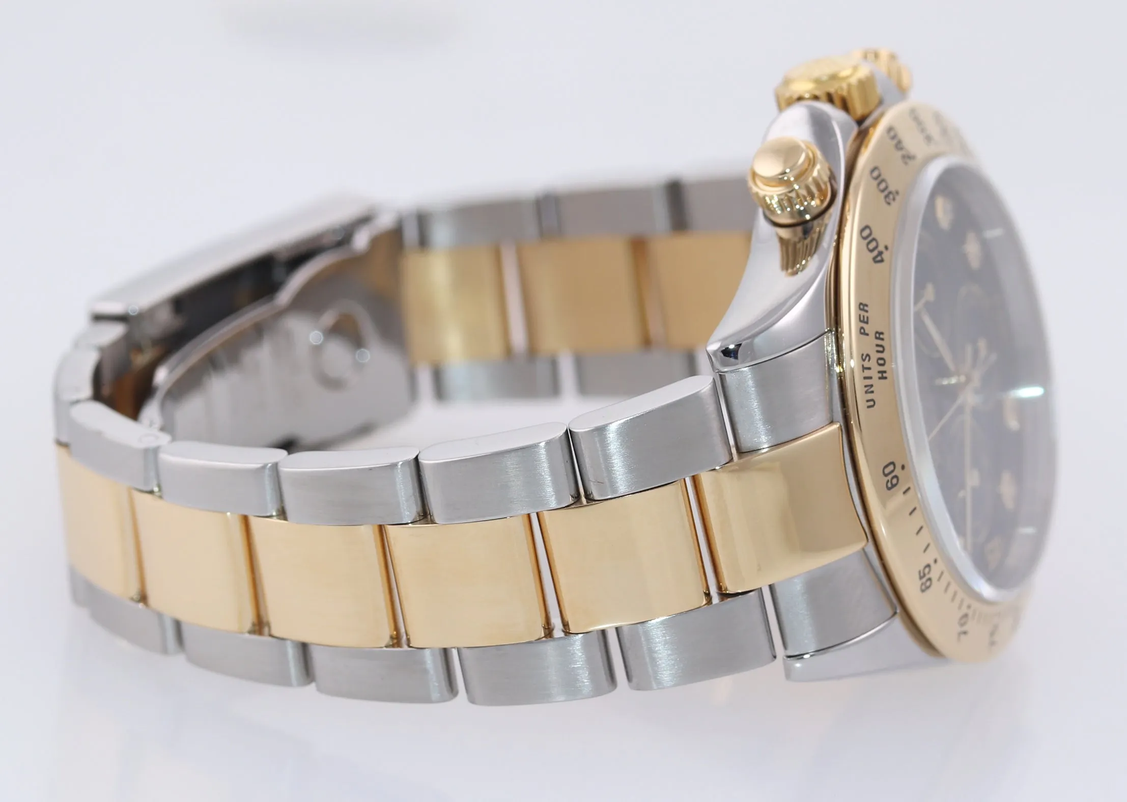 Rolex Daytona 116523 Black Diamond Dial Steel 18k Yellow Gold Two Tone Watch Box