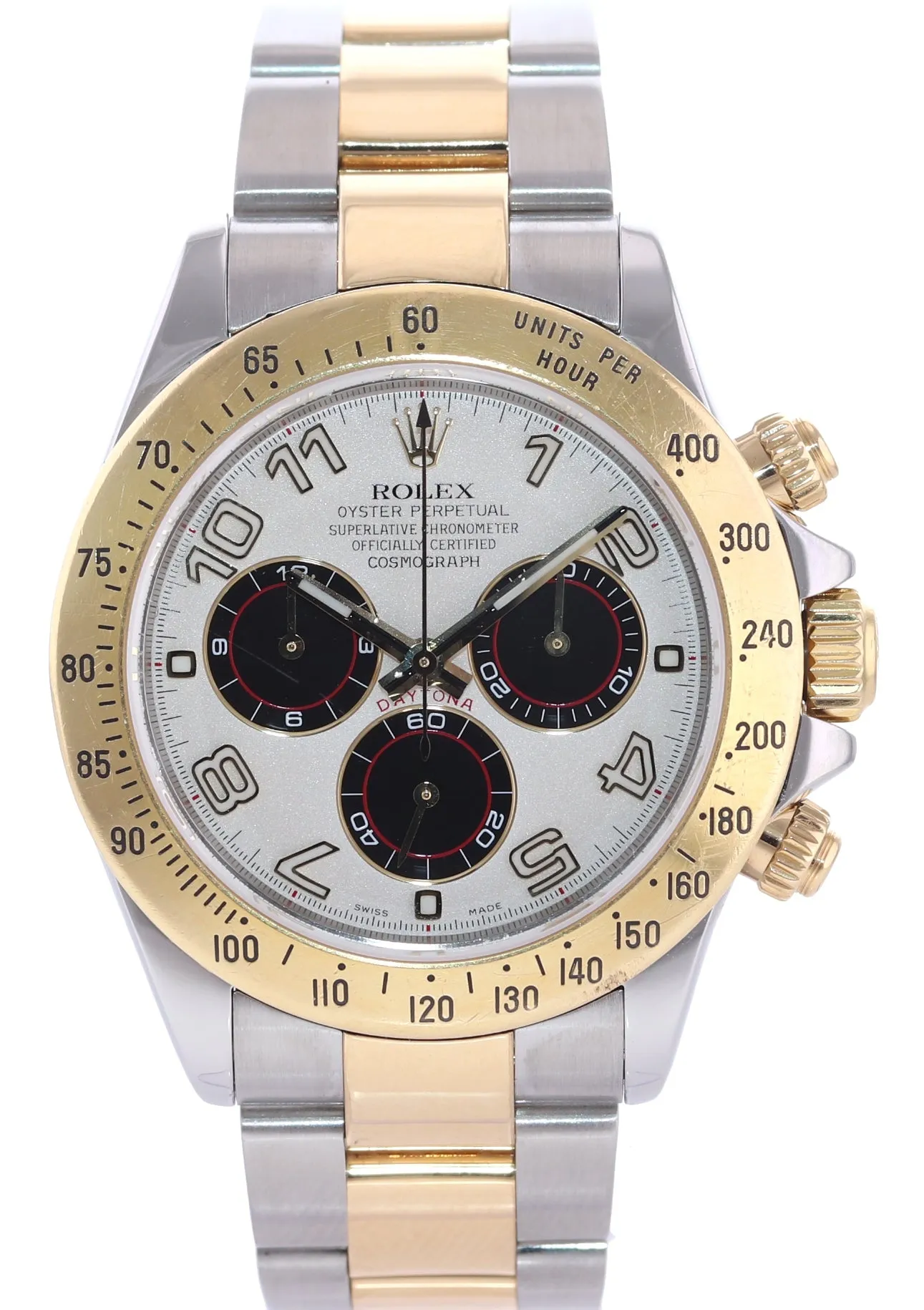 Rolex Daytona 116523 White Panda Steel 18k Yellow Gold Two Tone Watch Box