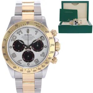 Rolex Daytona 116523 White Panda Steel 18k Yellow Gold Two Tone Watch Box