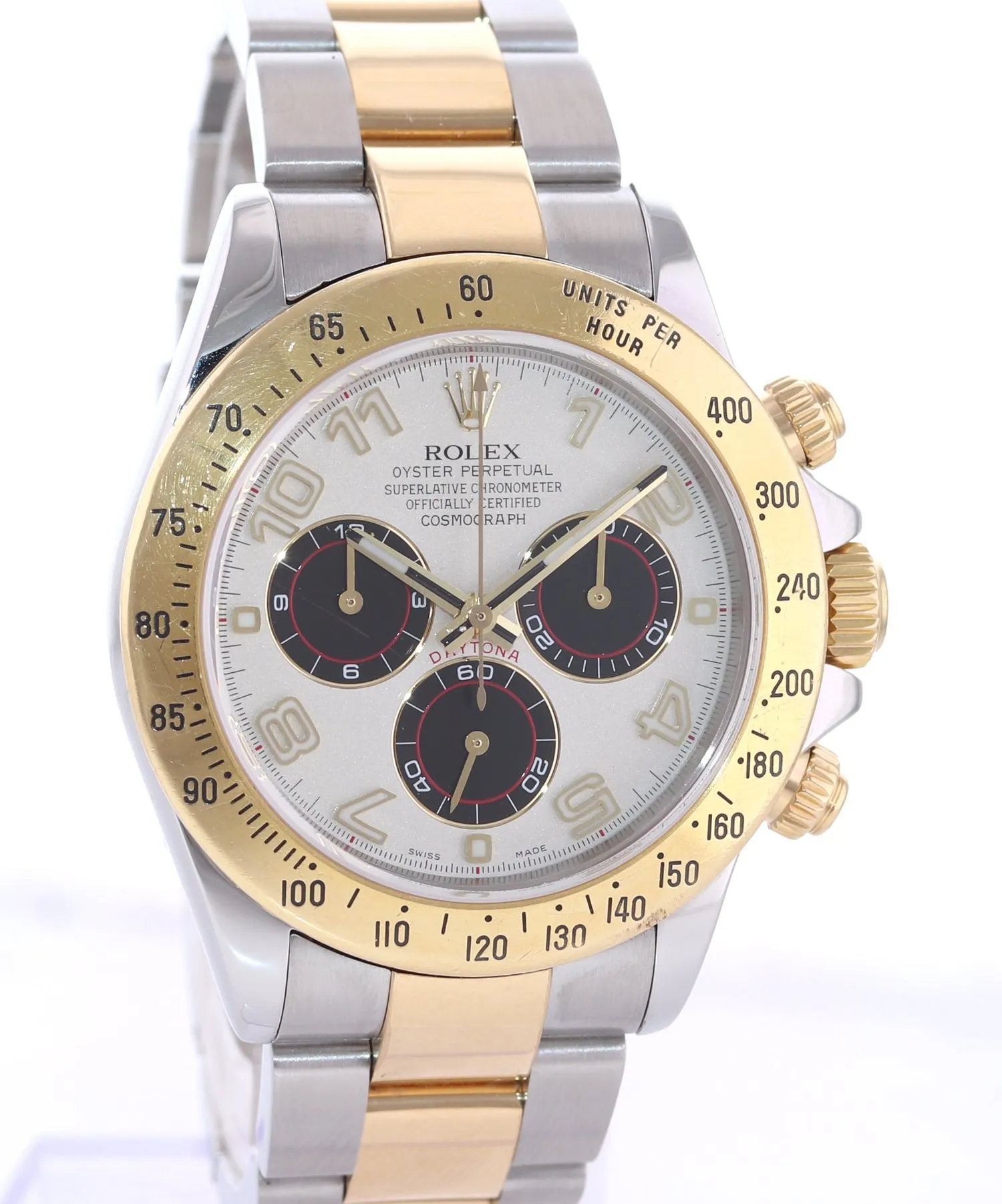 Rolex Daytona 116523 White Panda Steel 18k Yellow Gold Two Tone Watch Box