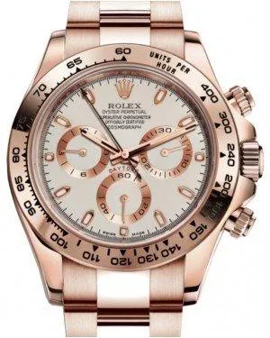 Rolex Daytona 40mm Rose Gold Ivory Dial 116505 New
