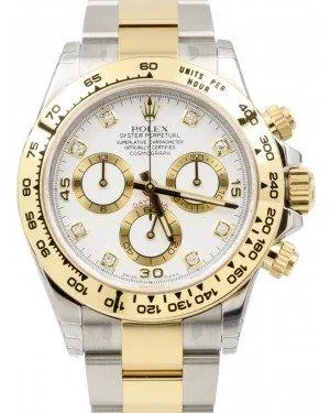 Rolex Daytona Yellow Gold/Steel White Diamond Dial Yellow Gold Bezel & Oyster Bracelet 116503