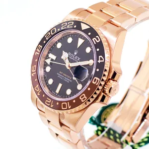 Rolex GMT-Master II "Root Beer" 40mm Everose Gold Black Dial & Brown Black Bezel 126715CHNR