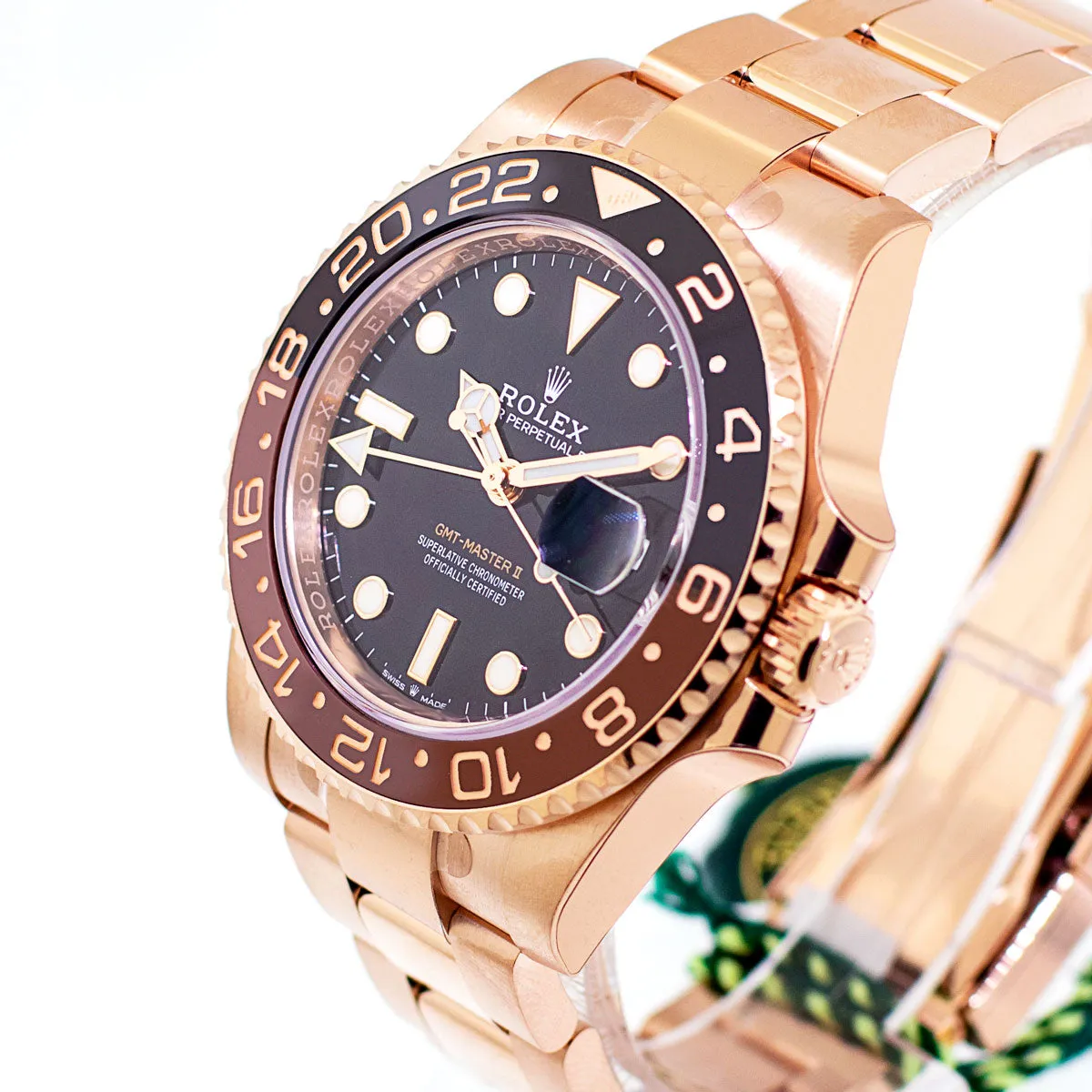 Rolex GMT-Master II "Root Beer" 40mm Everose Gold Black Dial & Brown Black Bezel 126715CHNR