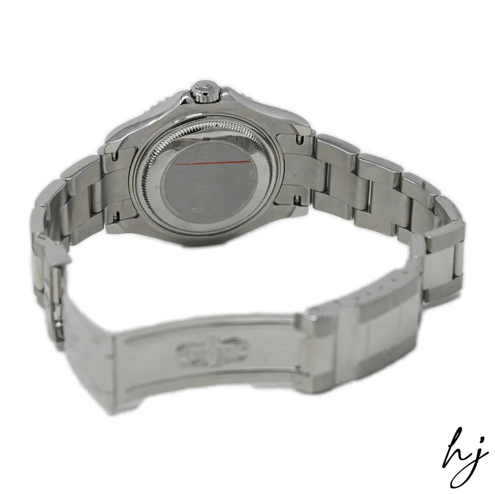 Rolex Ladies Yacht-Master Stainless Steel 35mm Silver Dot Dial Watch Reference #: 168622