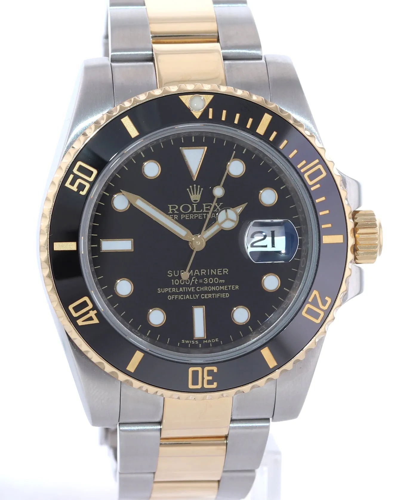 Rolex Submariner 116613 Two Tone Steel Yellow Gold Black Ceramic Watch Box
