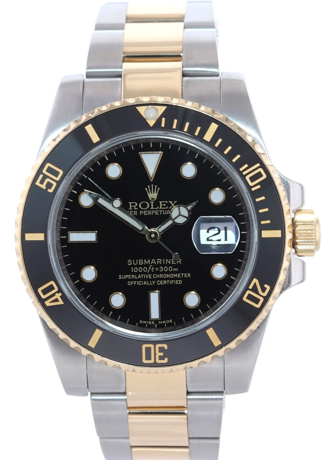 Rolex Submariner 116613 Two Tone Steel Yellow Gold Black Ceramic Watch Box