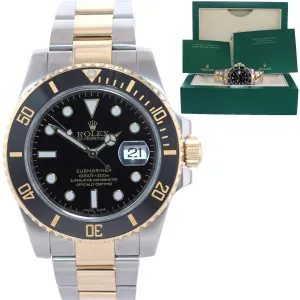 Rolex Submariner 116613 Two Tone Steel Yellow Gold Black Ceramic Watch Box
