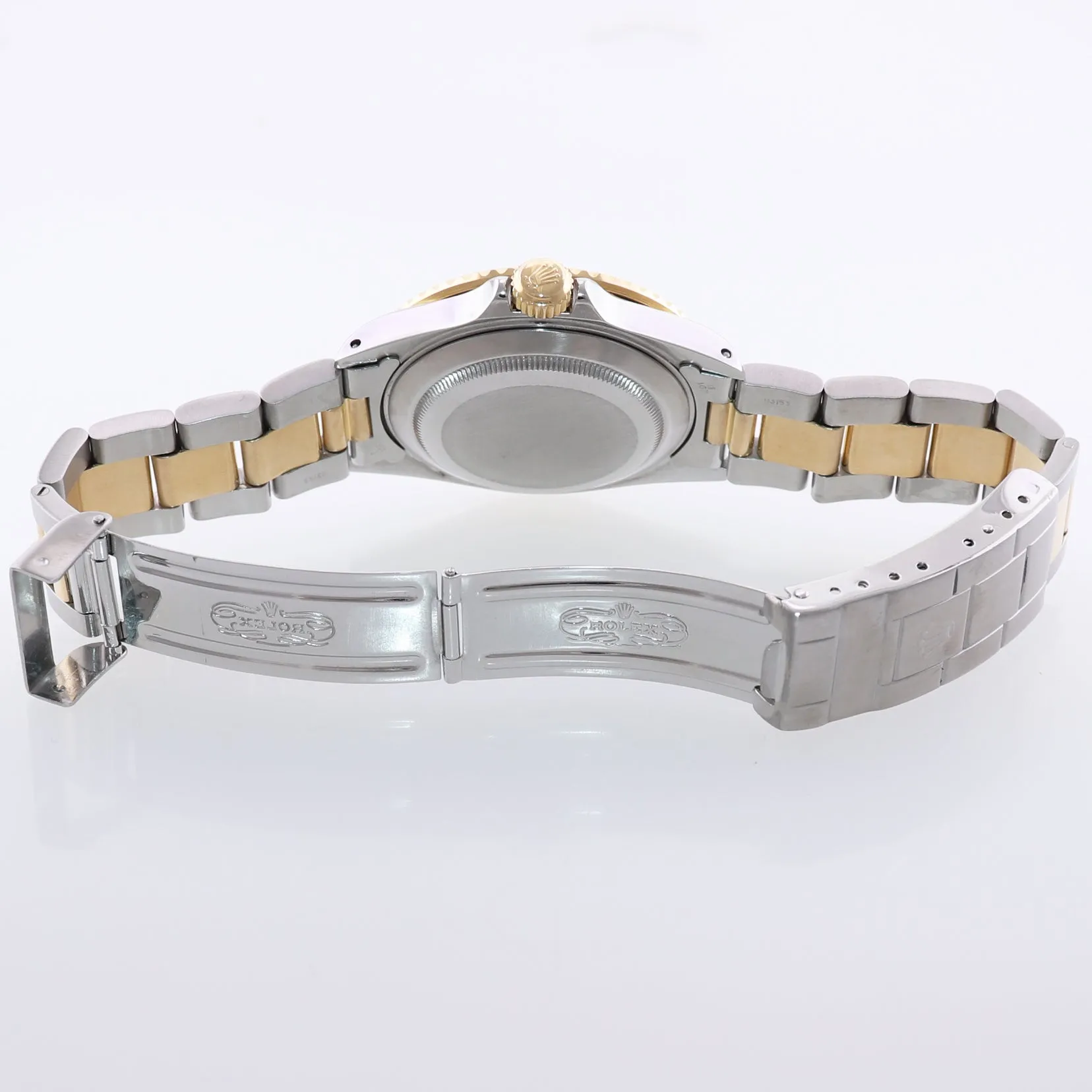 Rolex Submariner 16613 Gold Steel 40mm Two Tone Yellow Gold Black Dial Watch Box