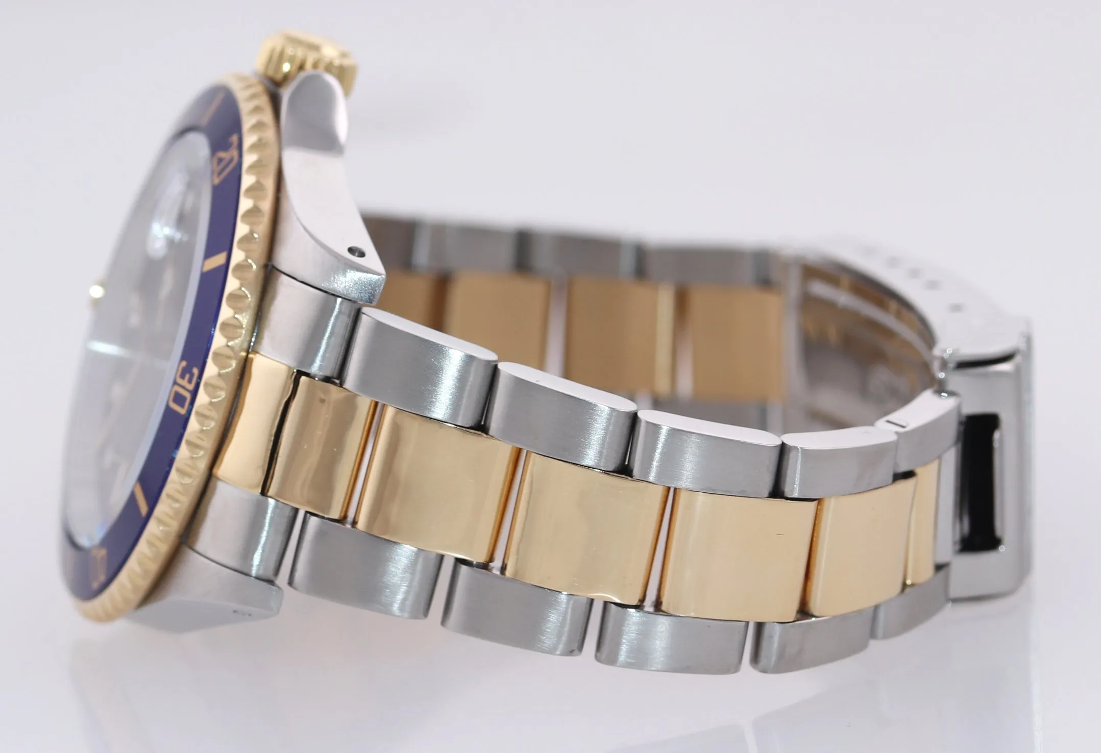 Rolex Submariner 16613 Two Tone 18k Yellow Gold Blue Sunburst Dial 40mm Watch