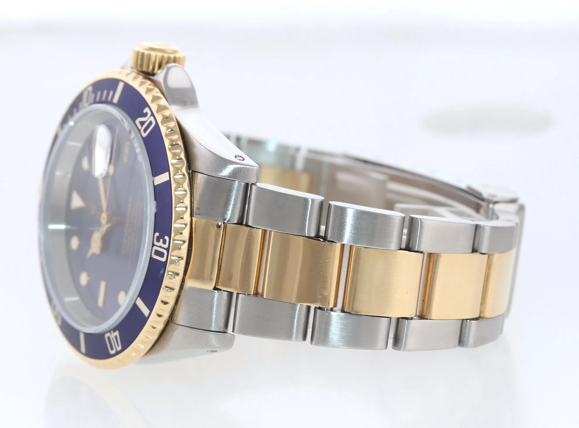 Rolex Submariner 16613 Two Tone Steel 18k Yellow Gold Blue Dial 40mm Dive Watch