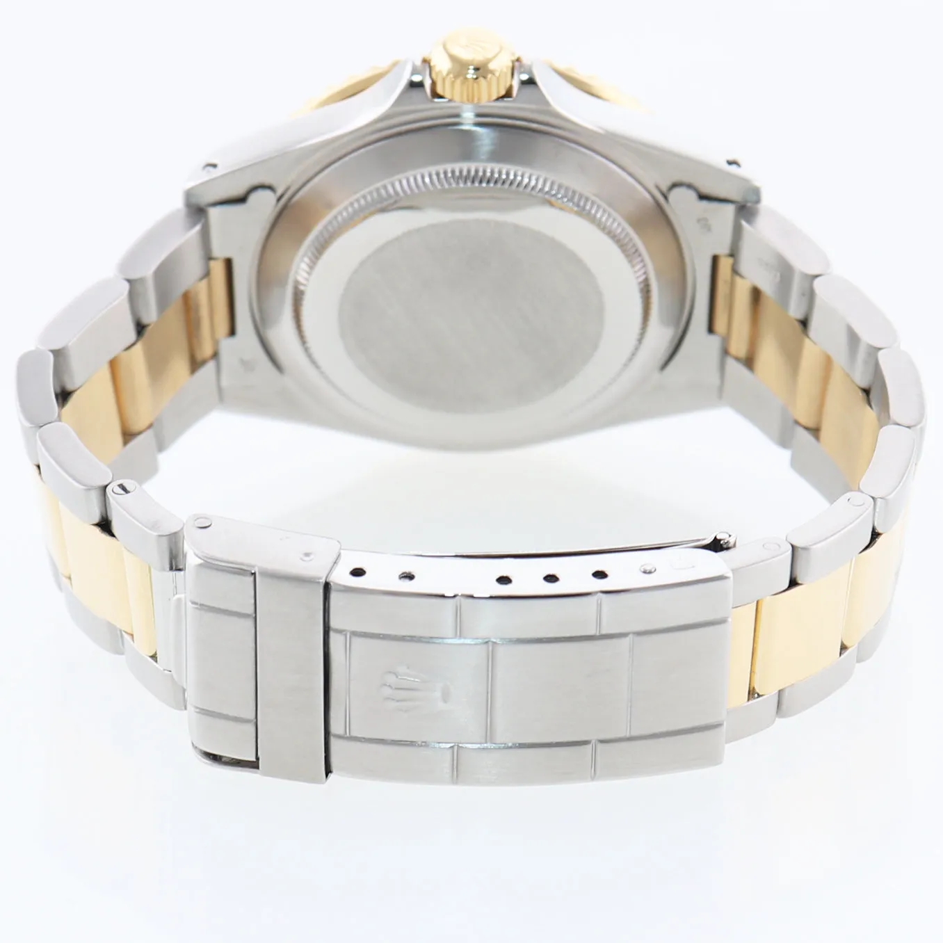 Rolex Submariner 16613 Two Tone Steel 18k Yellow Gold Blue Purple Sunburst Watch Box