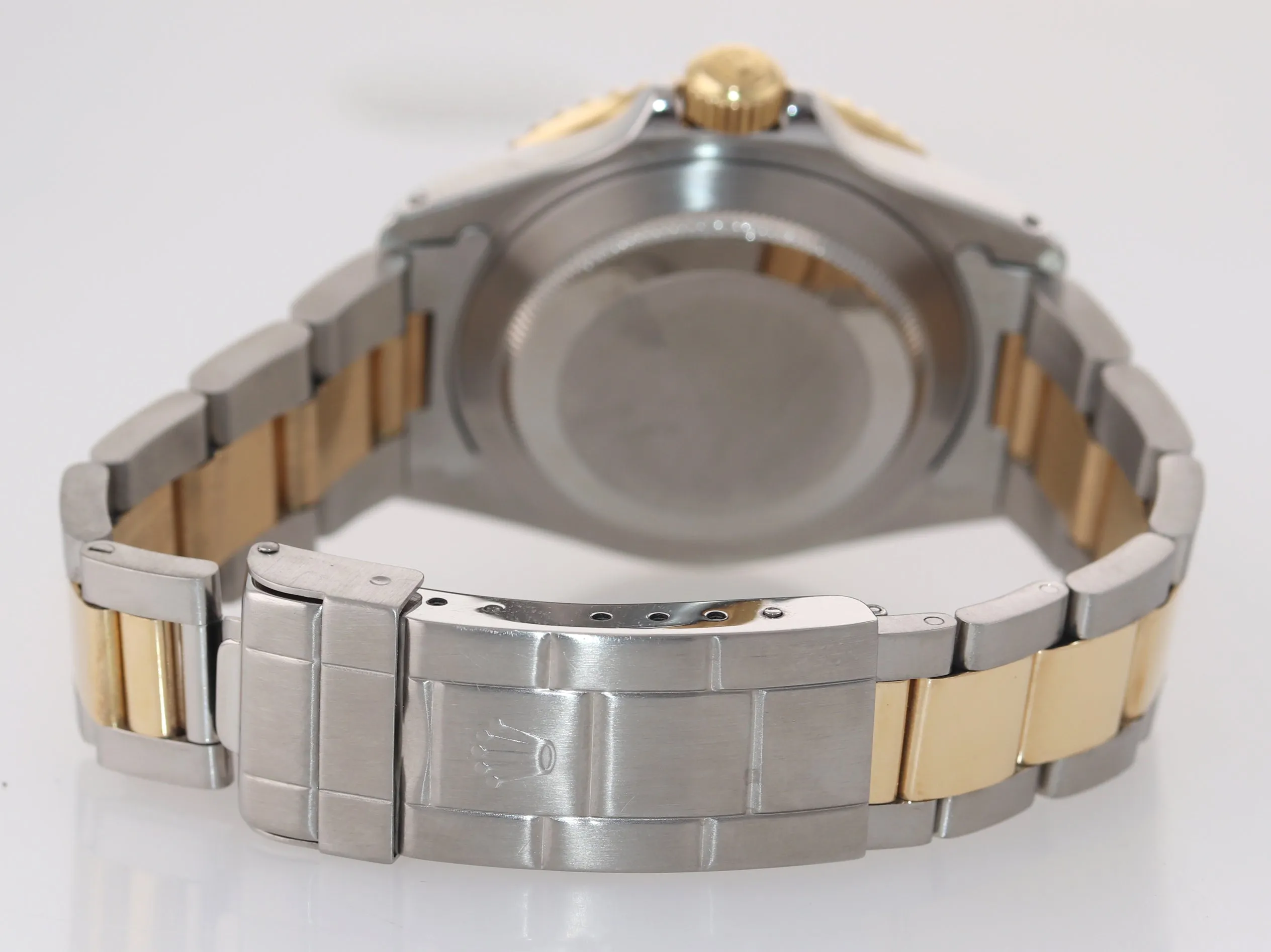 Rolex Submariner 16613 Two Tone Steel 18k Yellow Gold Purple Blue Dial Watch box
