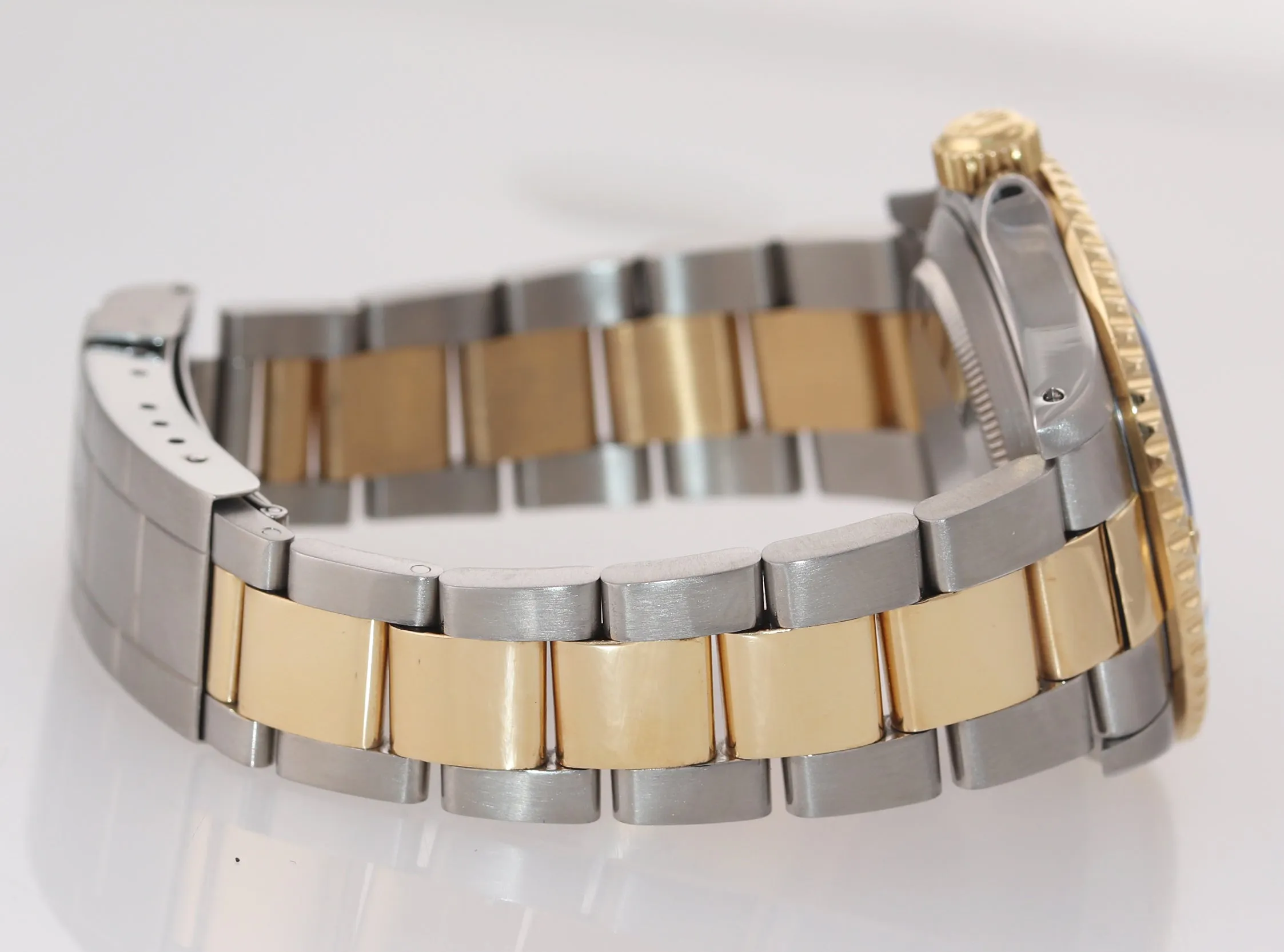 Rolex Submariner 16613 Two Tone Steel 18k Yellow Gold Purple Blue Dial Watch box