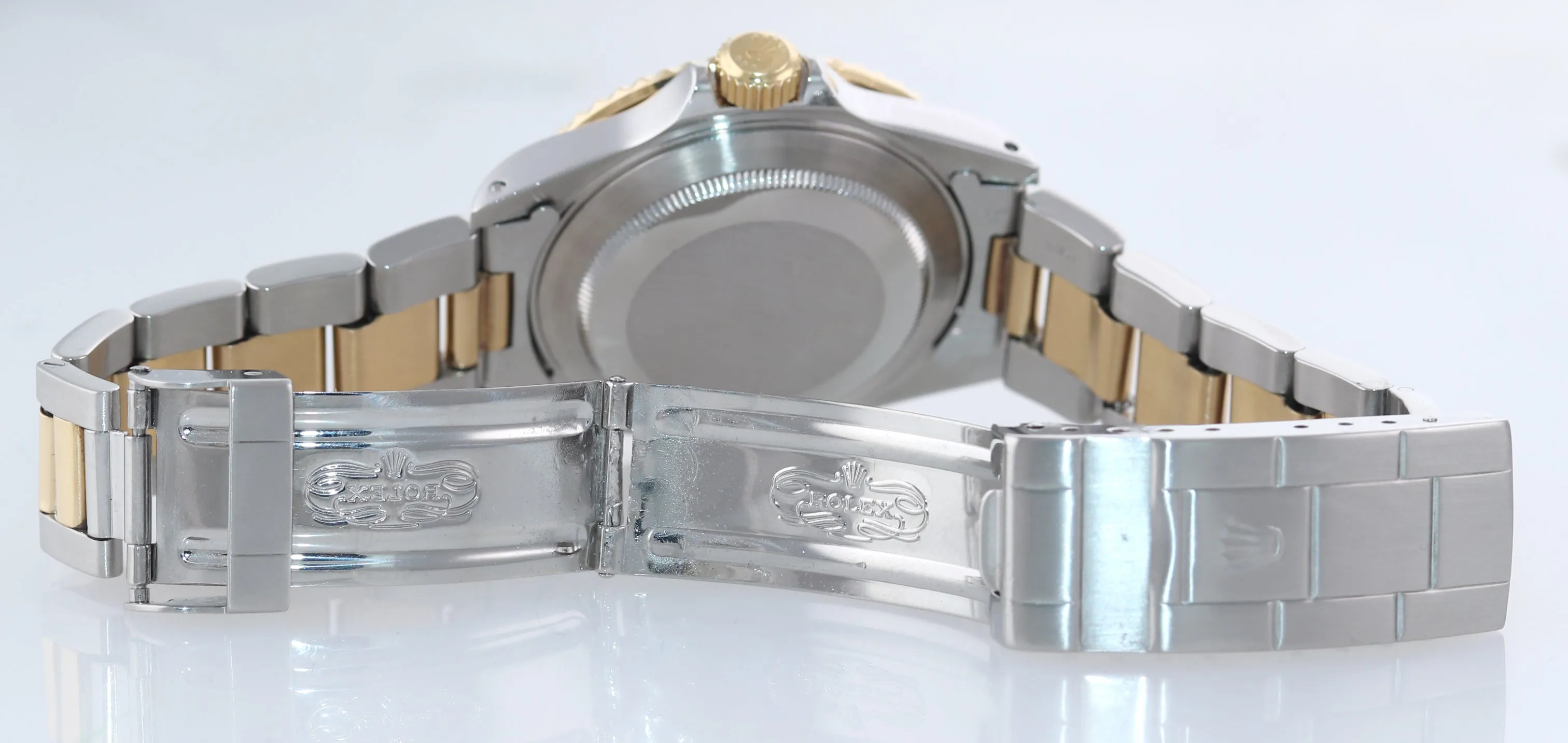 Rolex Submariner 16613 Two Tone Yellow Gold Blue Dial 40mm Watch Box