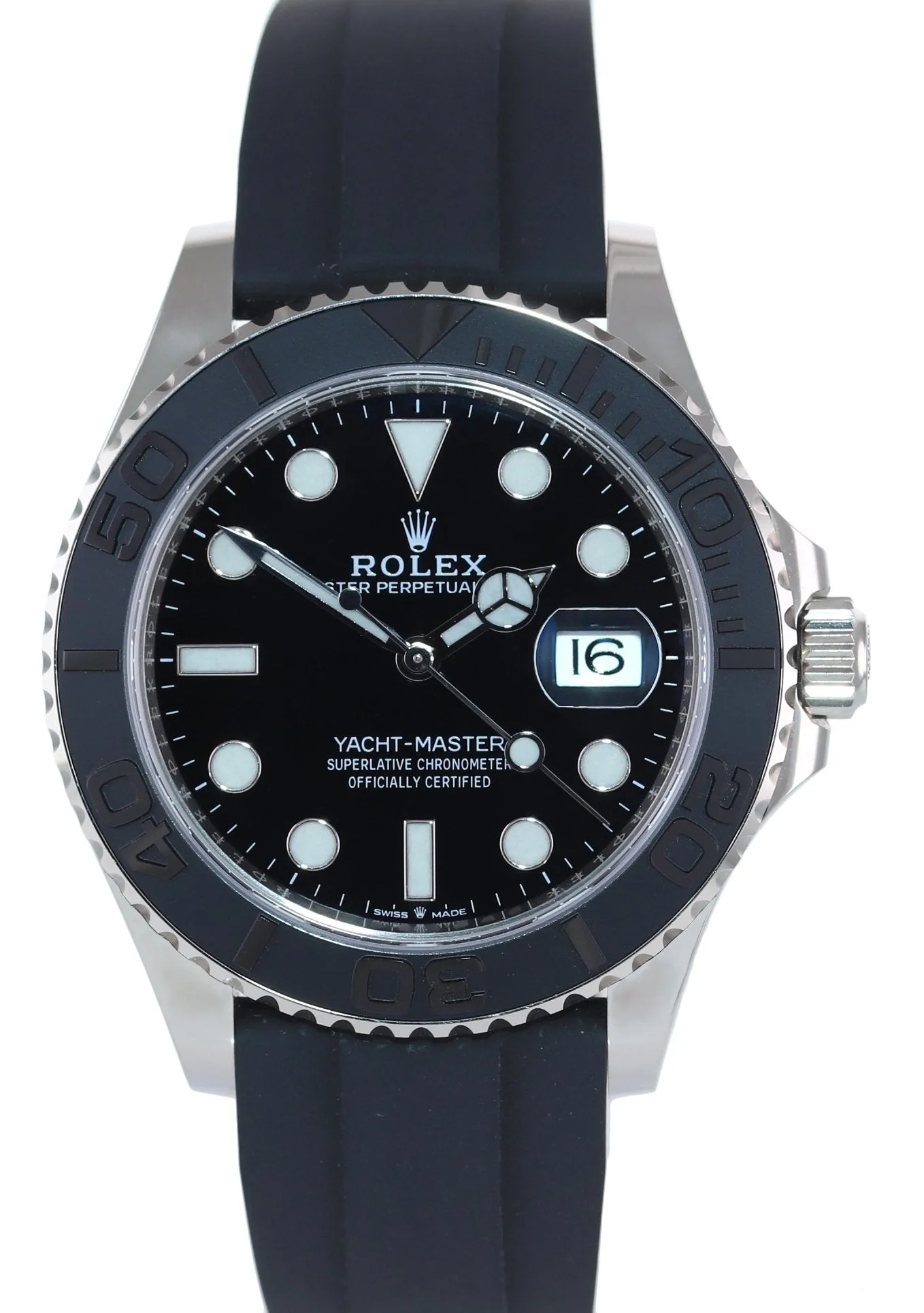 Rolex Yacht-Master 226659 18k White Gold 42mm Oysterflex Rubber Watch