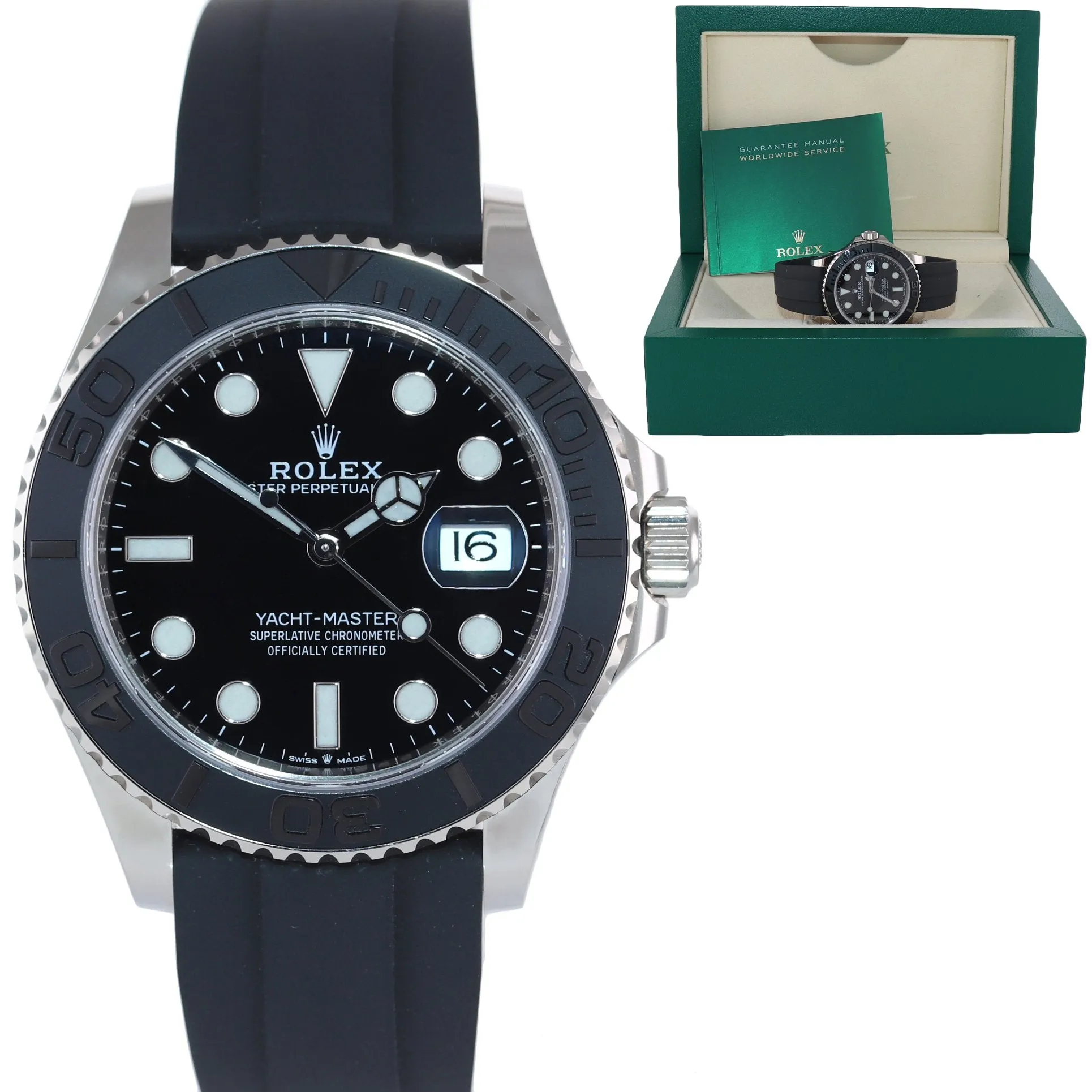 Rolex Yacht-Master 226659 18k White Gold 42mm Oysterflex Rubber Watch