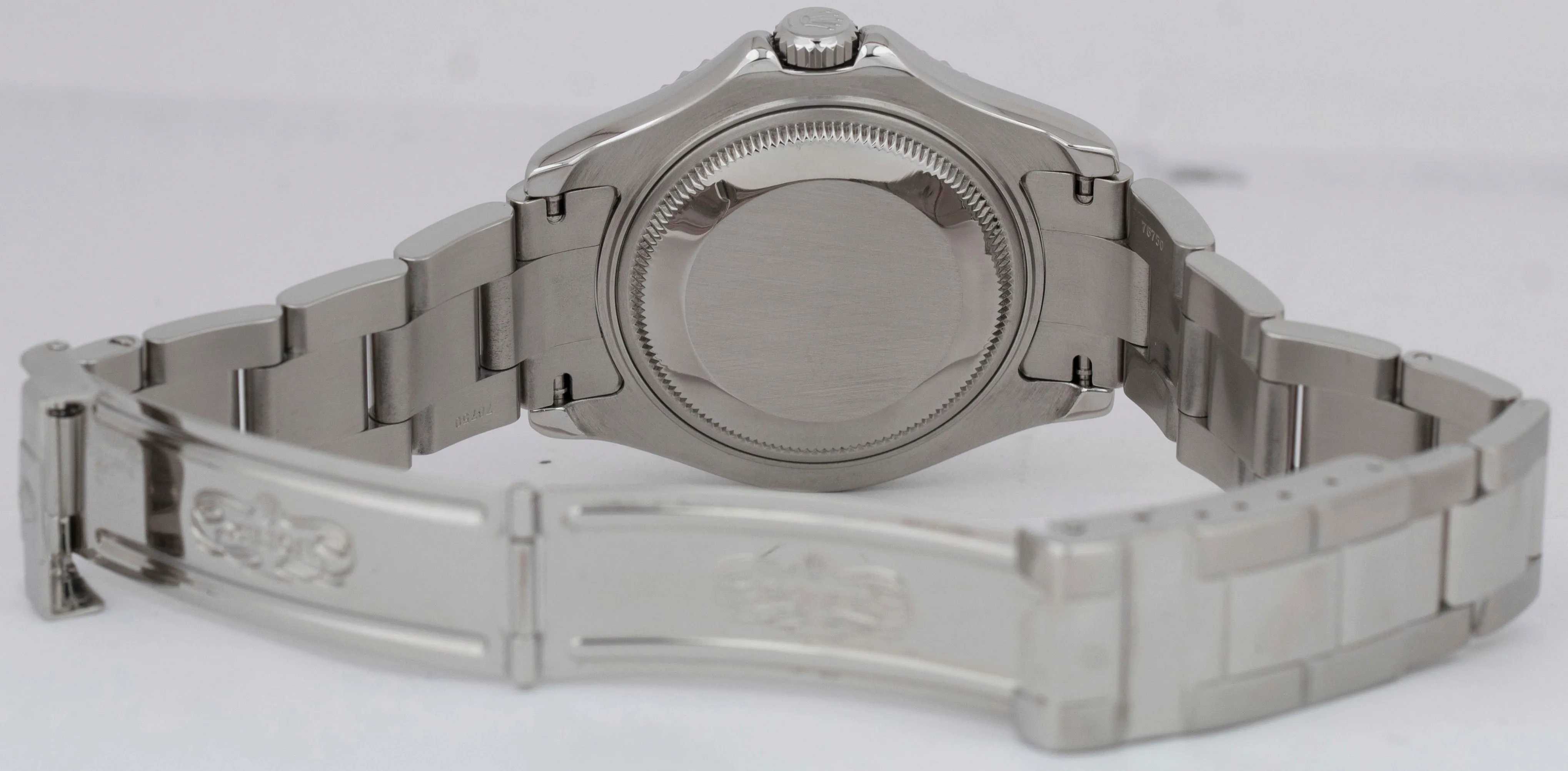 Rolex Yacht-Master PAPERS Mid-Size Platinum Steel 35mm 168622 Date Watch B P