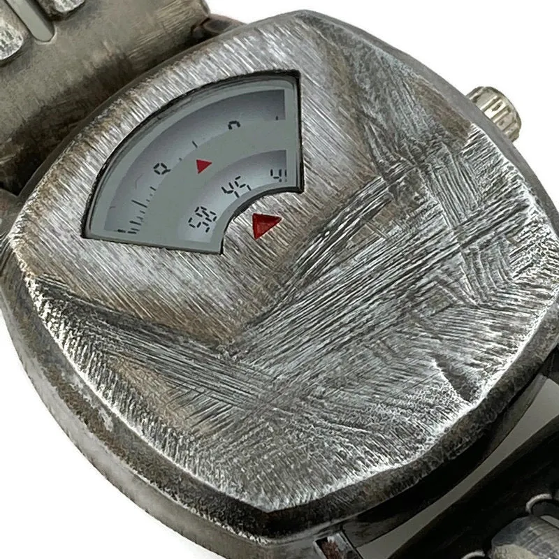 Rotary Numeric Watch With White Dial