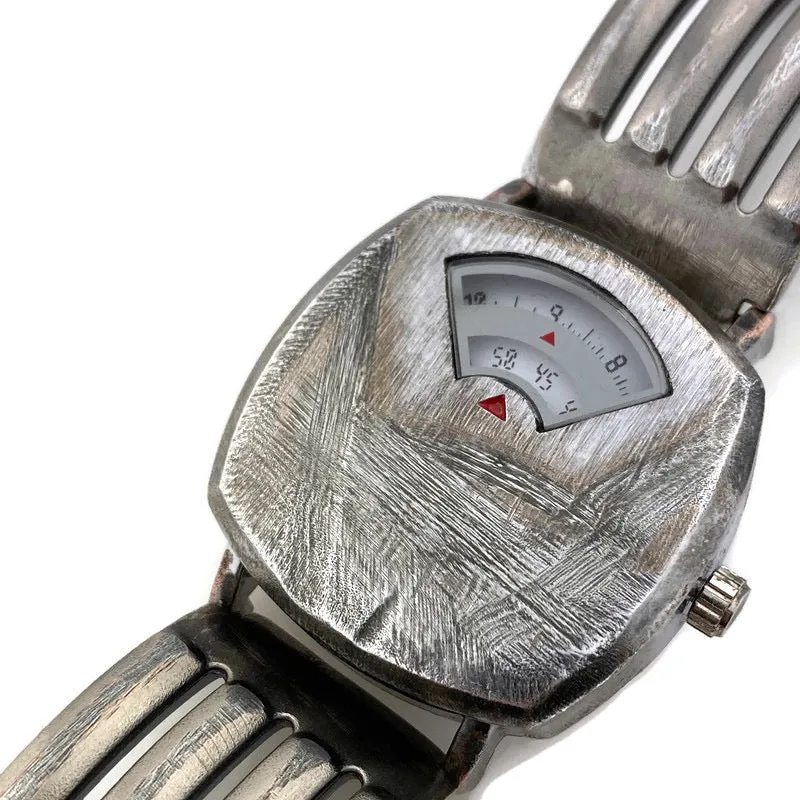 Rotary Numeric Watch With White Dial