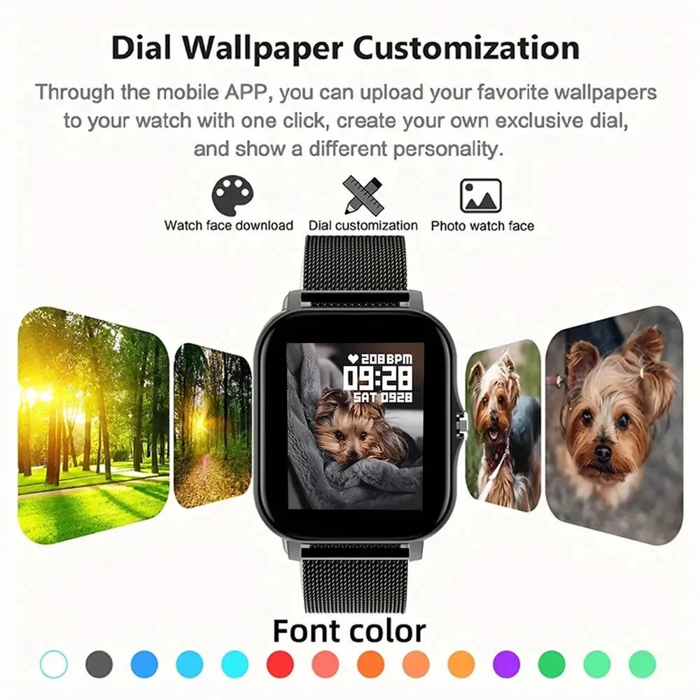 Smart Watch Men Touch Call Fitness Tracker Waterproof Smartwatch