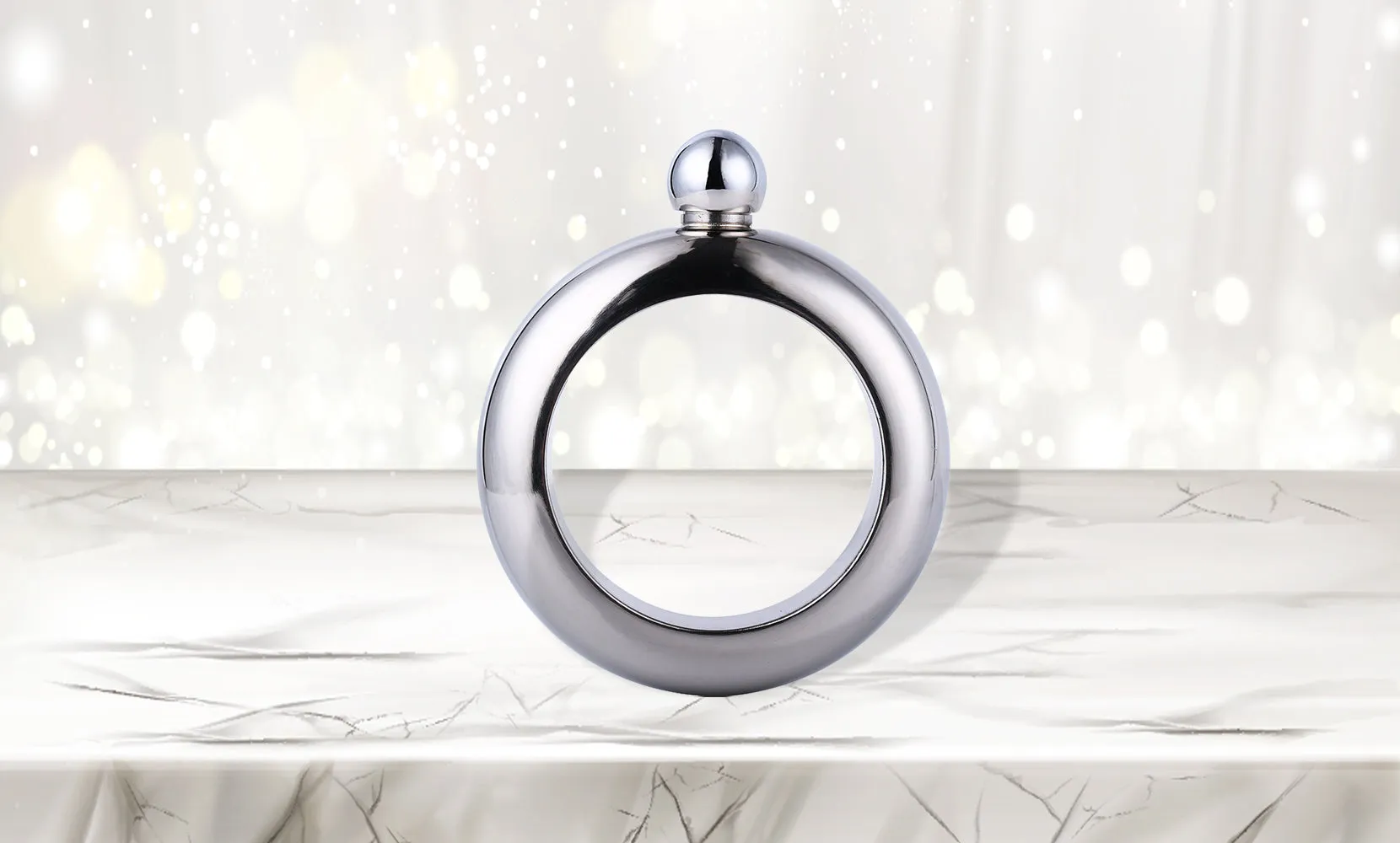 Smooth Stainless Steel Portable Bracelet Hip Flask for Storing Alcohol/Water/Liquid (4-Colors)
