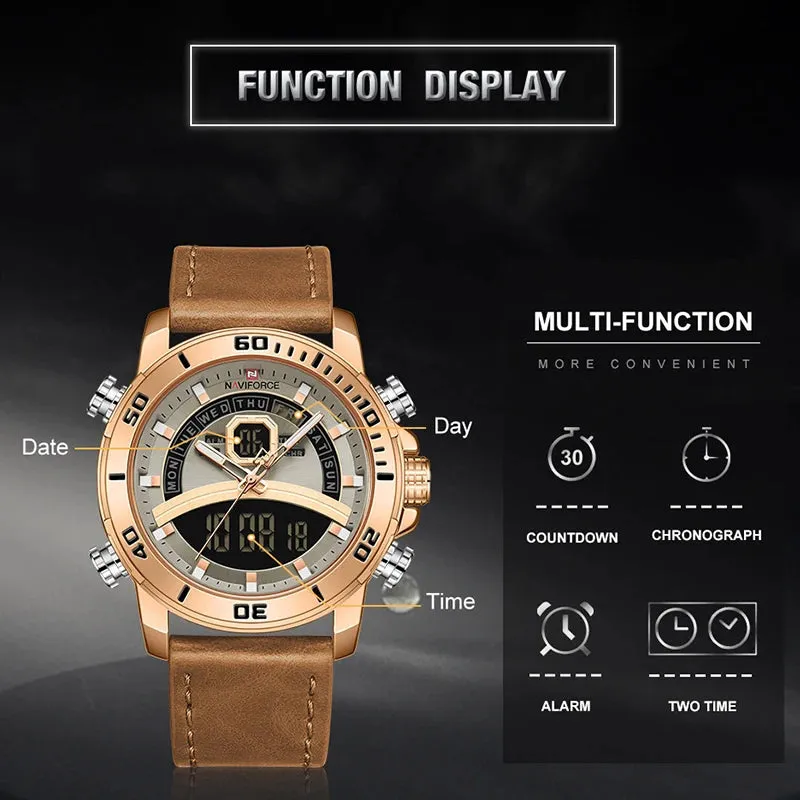 Sport Watches Men Waterproof Digital Military Quartz Wristwatch
