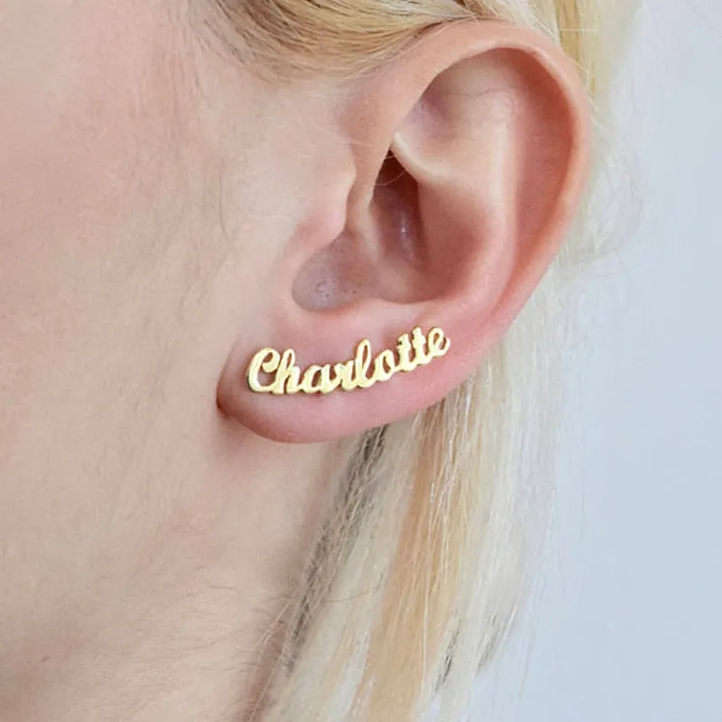 Stud Custom Name Earrings