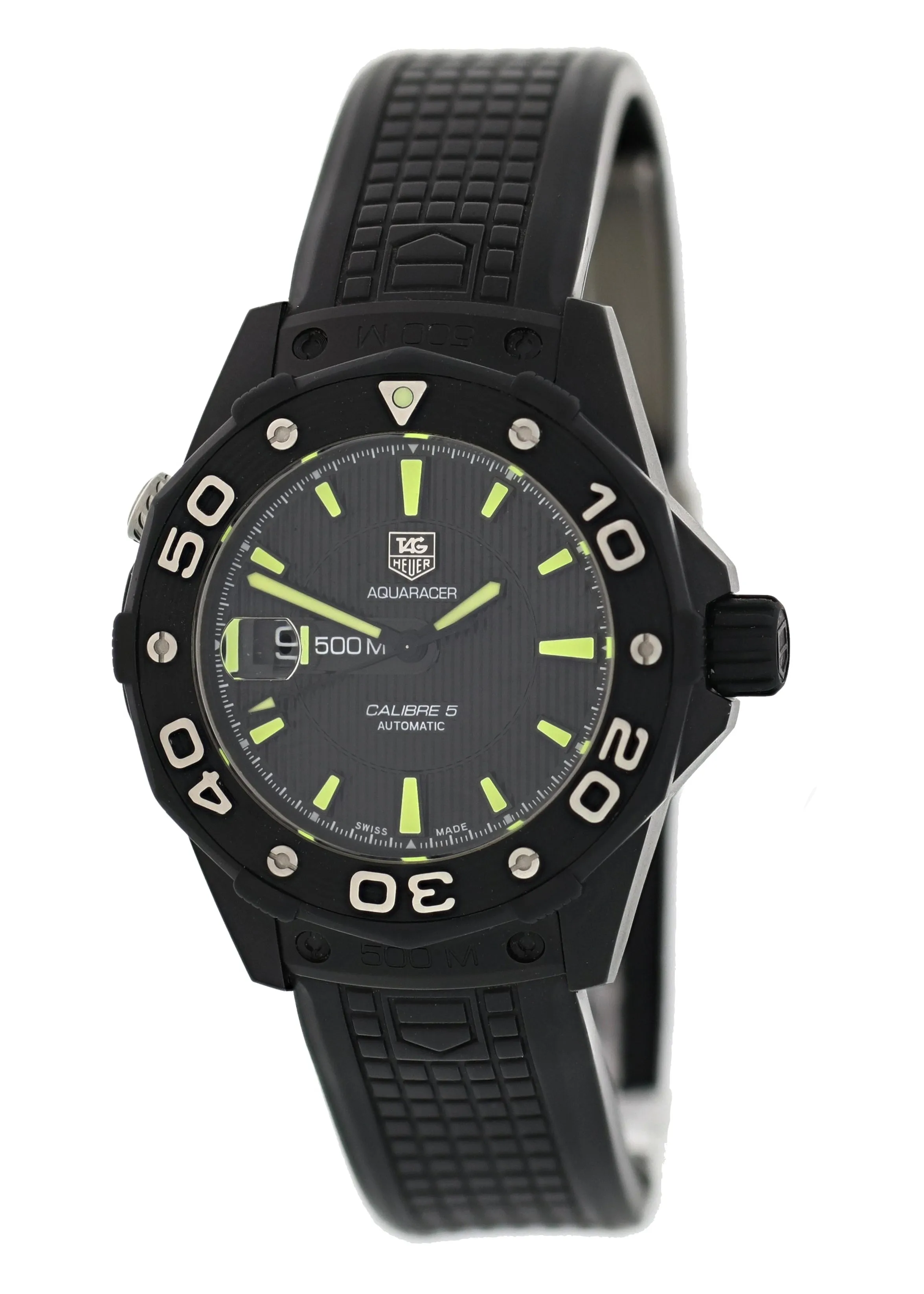 Tag Heuer Aquaracer WAJ2180 Diver 500 Mens Watch Box Papers
