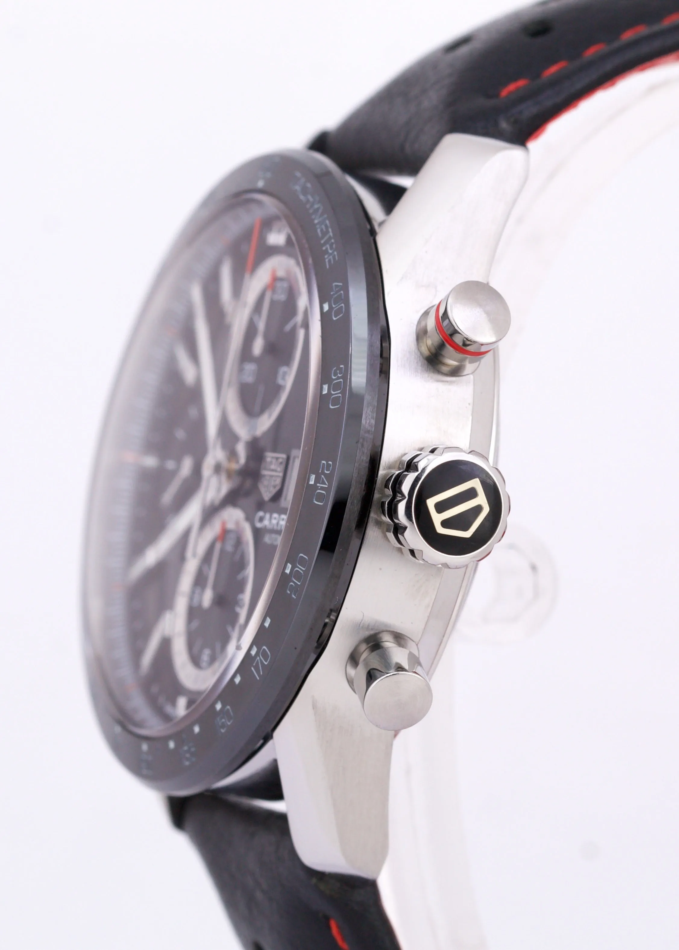 Tag Heuer Carrera Chronograph Black 41mm Leather Ceramic Date CBM2110.BA0651
