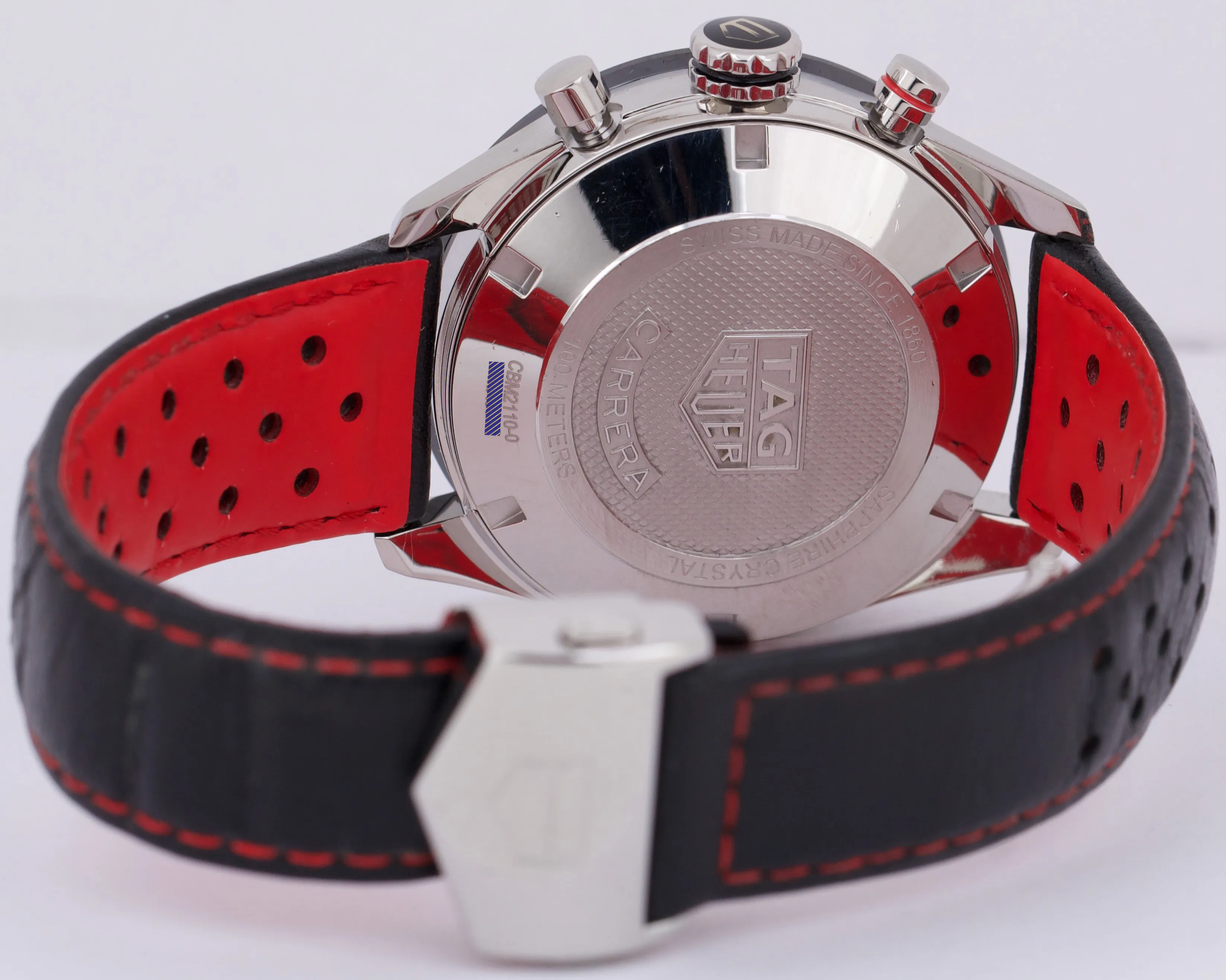 Tag Heuer Carrera Chronograph Black 41mm Leather Ceramic Date CBM2110.BA0651