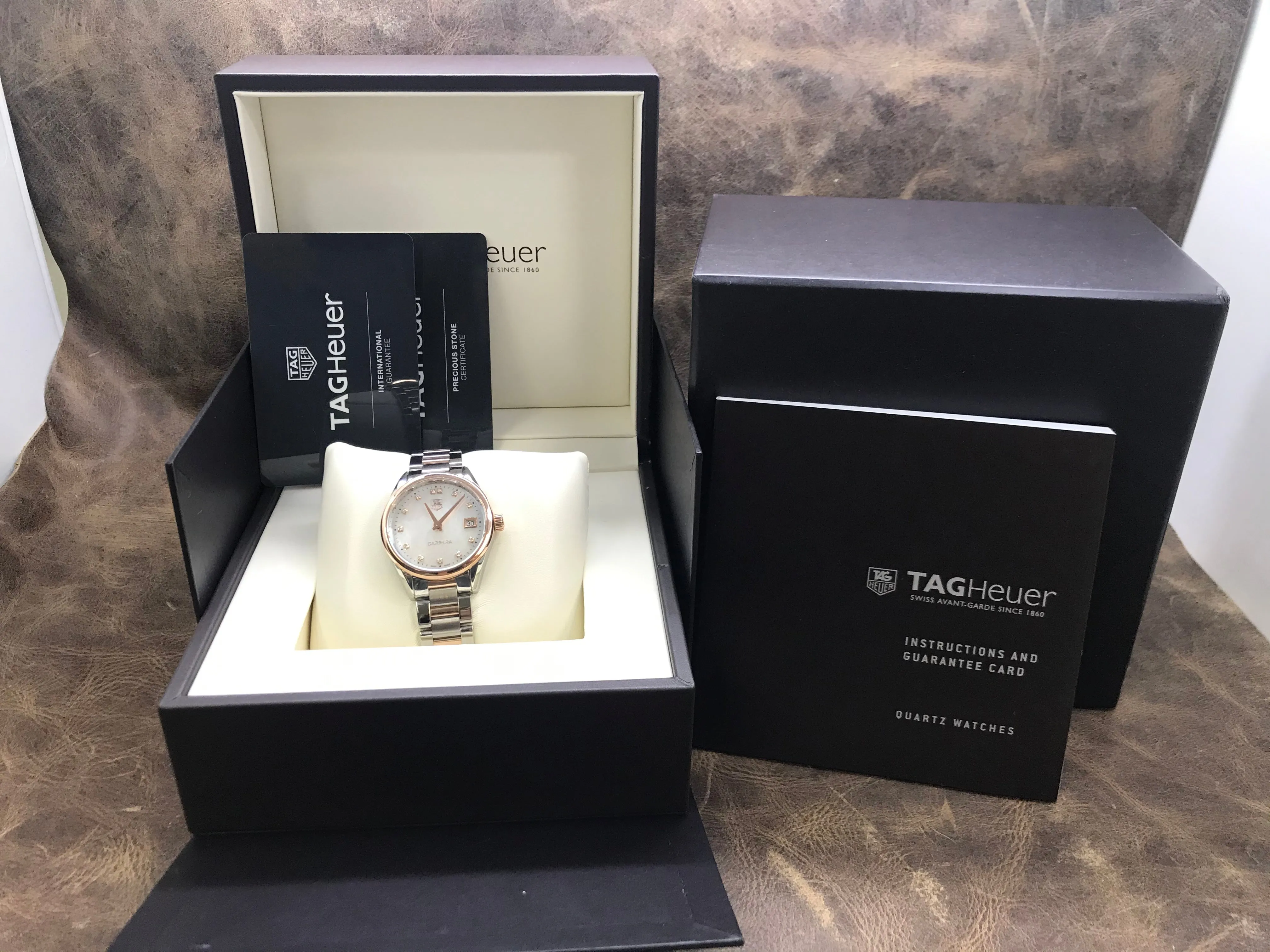 TAG Heuer Carrera WAR1352.BD0779 Mother of Pearl Dial Quartz Women's Watch
